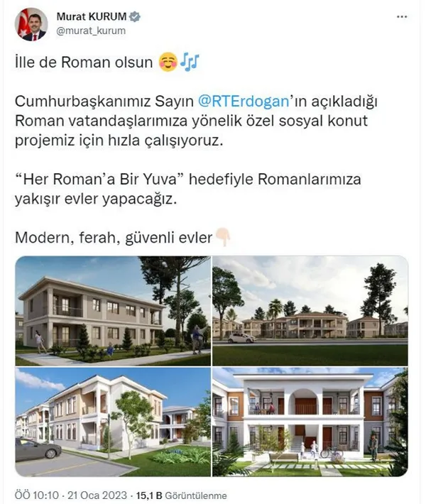 ’Her Roman’a bir yuva’ projesinin detayları belli oldu! Çevre, Şehircilik ve İklim Değişikliği Bakanı Murat Kurum açıkladı | Başkan Erdoğan müjdeyi vermişti