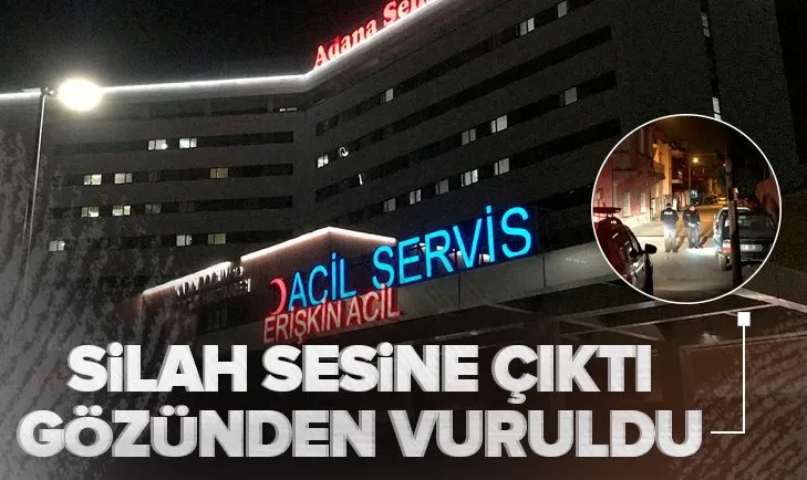 Adana’da ilginç olay! Silah seslerine çıktı gözünden vuruldu