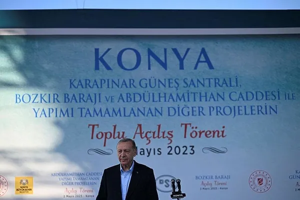 Başkan Erdoğan’dan Konya’da 7’li koalisyona ve Kemal Kılıçdaroğlu’na salvolar: Emri Kandil’den alıyor | Karapınar GES hizmete girdi