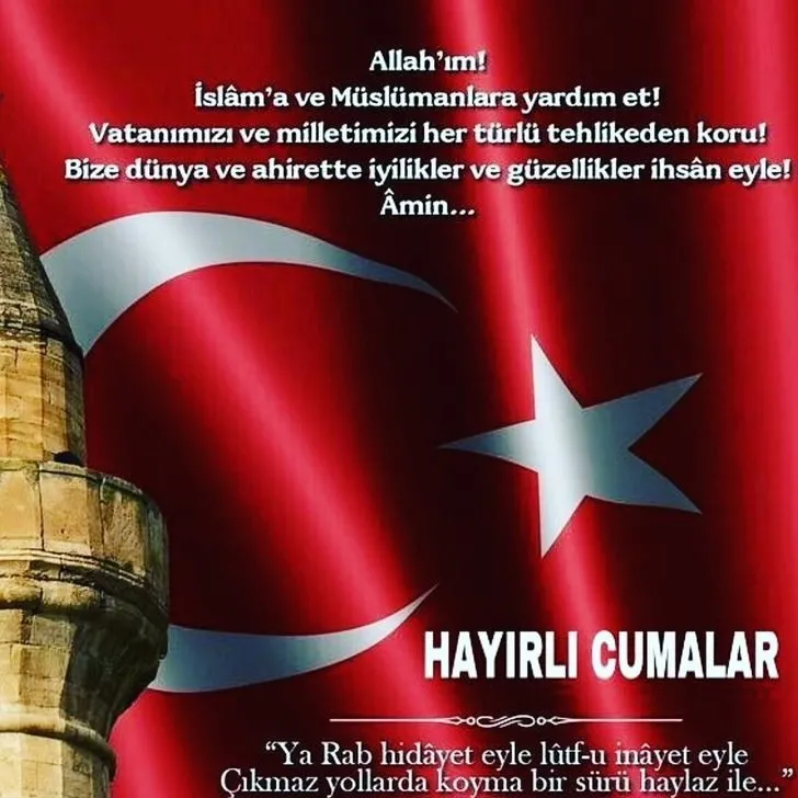 resimli cuma mesajlari 12 nisan ile