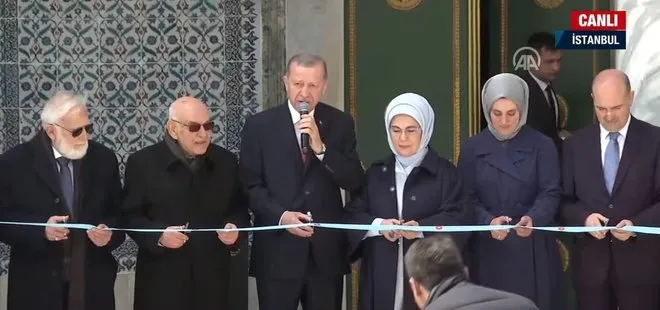 Başkan Recep Tayyip Erdoğan Topkapı Sarayı’nda! Restorasyonu tamamlanan birimlerin açılışını yaptı