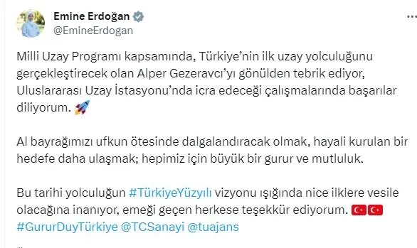 emine-erdogandan-alper-gezeravciya-basarilar-mesaji-1705503353297.jpeg Emine Erdoğan'dan Alper Gezeravcı’ya başarılar mesajı: Gönülden tebrik ediyorum - 3