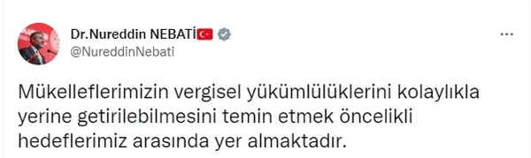 Hazine ve Maliye Bakanı Nureddin Nebati’den KDV açıklaması: Süre uzatıldı