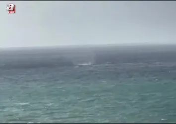 Alanya açıklarında oluşan hortum kamerada