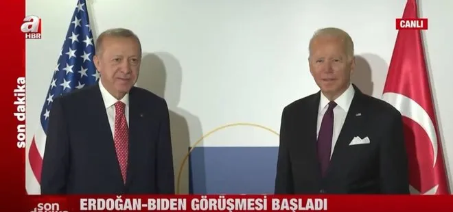Son dakika: Başkan Erdoğan ABD Başkanı Biden ile bir araya geldi! İşte masadaki konular