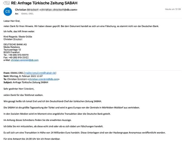 Deutsche Bank sözcüsü deşifre etti! FETÖ'den sahte belgeli algı operasyonu - 2