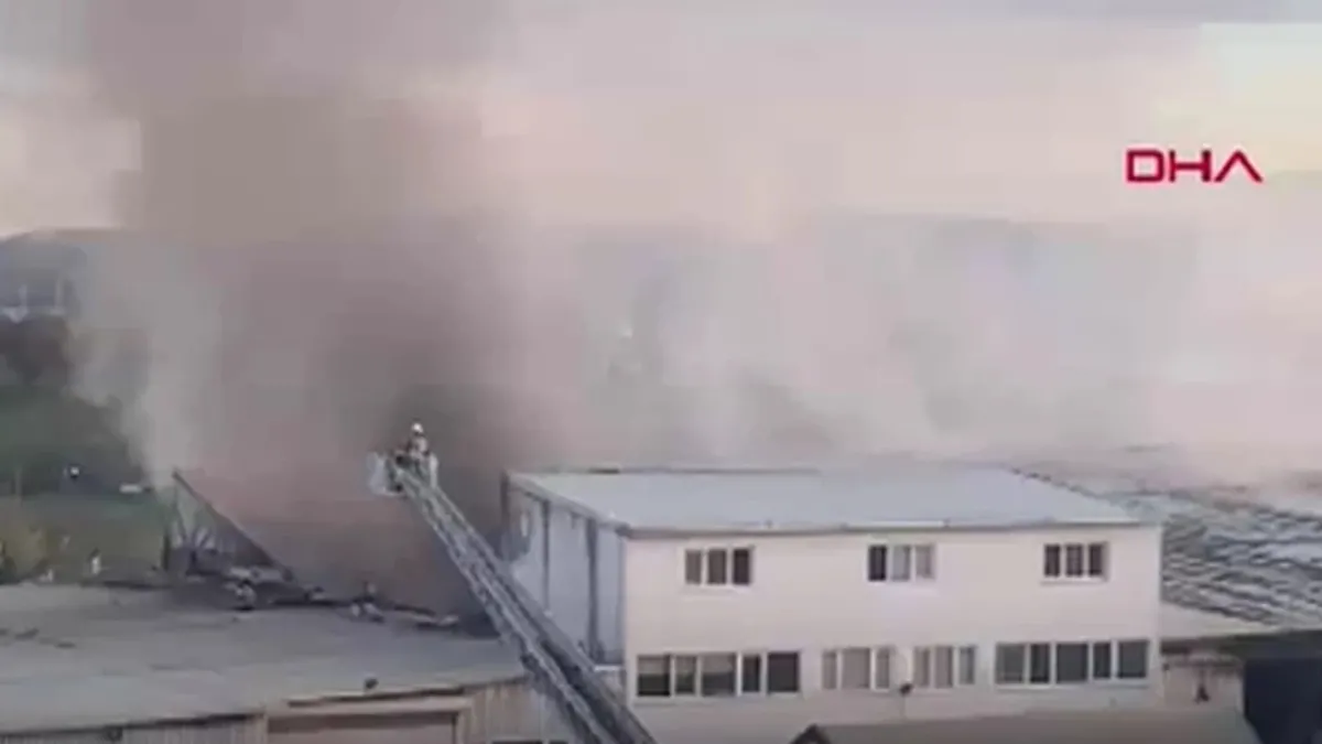 Tuzla'daki karton fabrikasında korkutan yangın