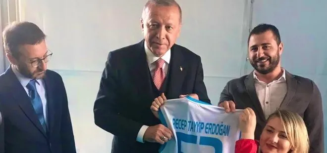 Başkan Erdoğan Ankara’da milli sporcu Ebru Çam ile buluştu