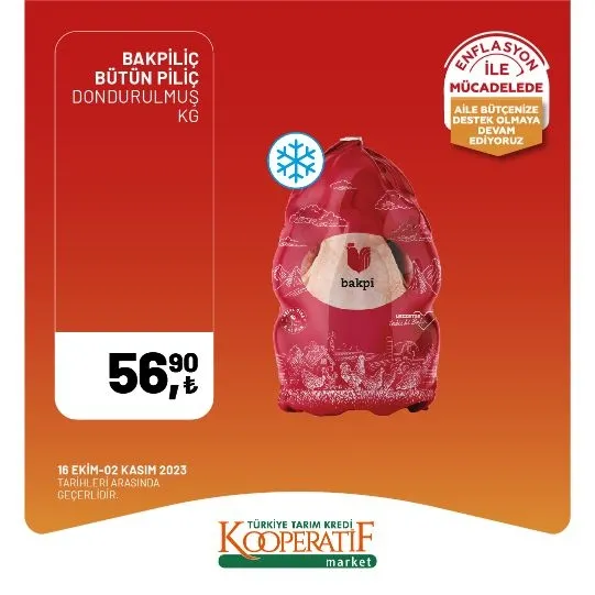 Tarım Kredi Market 30 Ekim indirim kataloğu! Kuru Soğan 5,90 TL, Salatalık 9,75 TL, Limon 10,90 TL, Yerli muz 28,90 TL, Mandalina 12,50 TL satışta…