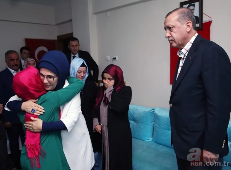 Cumhurbaşkanı Erdoğan'dan şehit ailelerine ziyaret 12