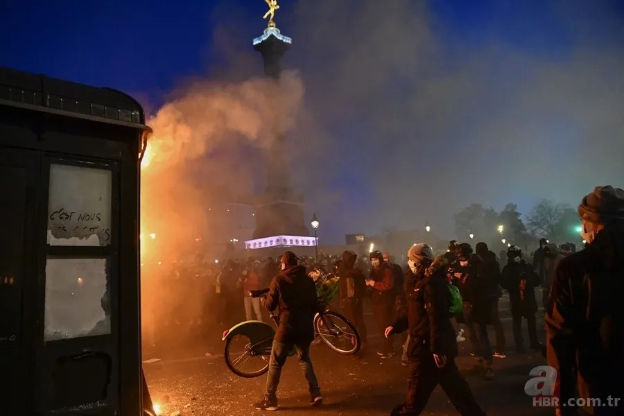 Fransa Cumhurbaşkanı Emmanuel Macron kabul etti: Polis şiddet uyguluyor! 16