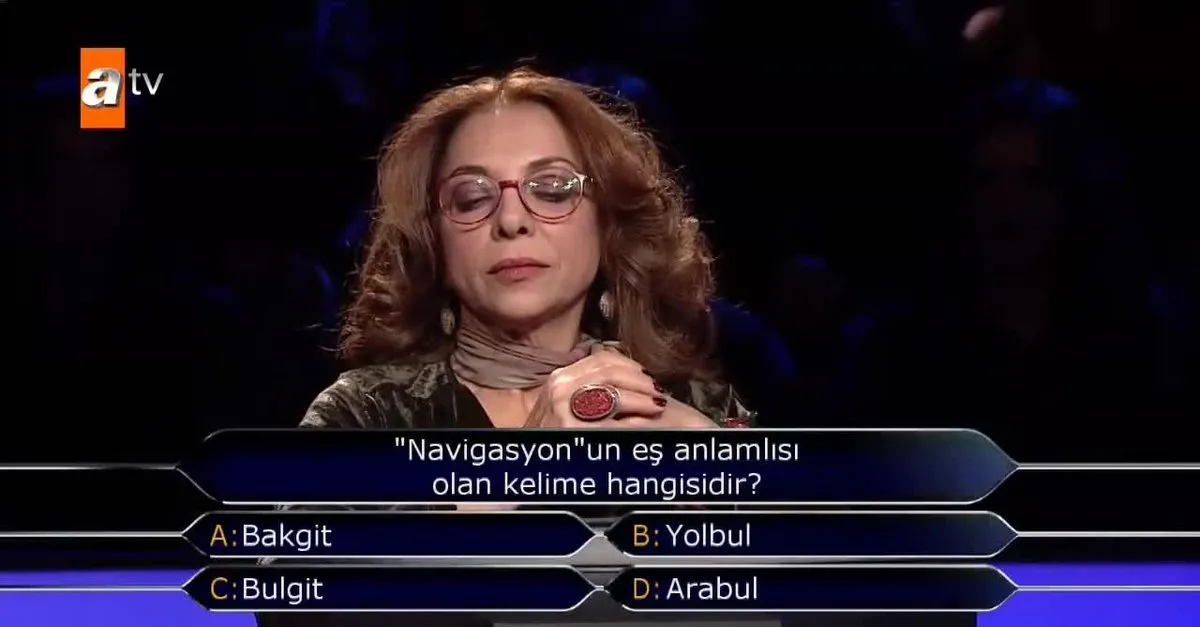 Milyoner'e damga vuran "Navigasyon" sorusu!