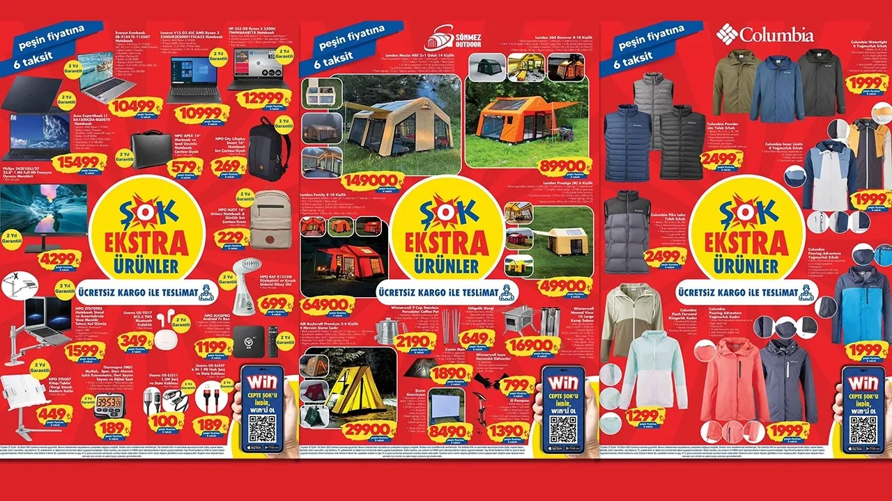 27 Eylül ŞOK aktüel ürünler kataloğu yayınladı! ŞOK’ta bu hafta 149 bin TL’ye 2+1 14 kişilik, 89 bin 900 TL’ye 8-10 kişilik, 16.900 TL’ye soba yer alıyor