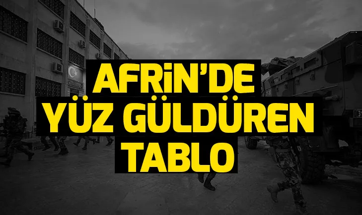 Afrinde terörün izleri yok edildi