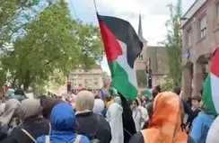Fransa’da Gazze’ye destek gösterisi!