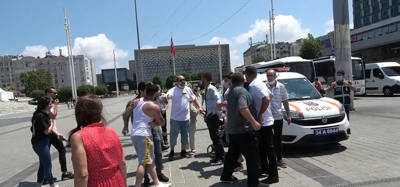 Taksim’de asansör kavgası! Sinir krizi geçirince ortalığı birbirine kattı