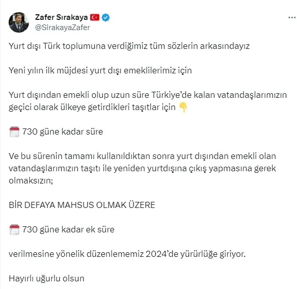 AK Parti’den müjde! Yurt dışından getirilen telefon ve o araçların kullanım süresi uzuyor