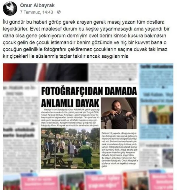 Düğün fotoğrafçısından damada 'çocuk gelin' dayağı - 1
