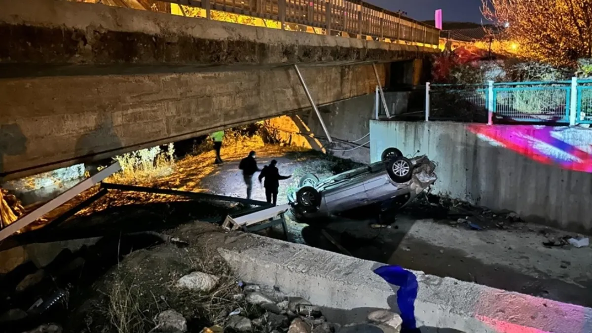 Tunceli'de feci kaza! Otomobil dereye uçtu: Uzman çavuş hayatını kaybetti
