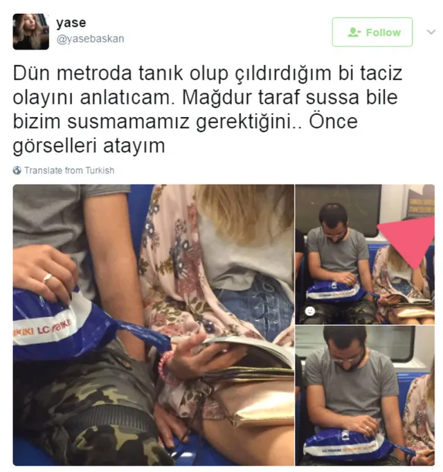 Metrodaki taciz skandalını sosyal medyadan ifşa etti! - 1