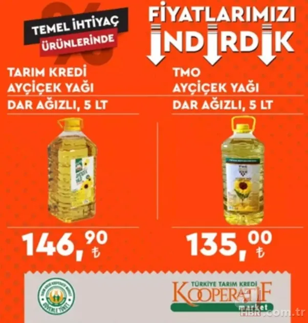 Tarım Kredi marketlerinde indirim! Hangi ürün ne kadar oldu? Tarım Kredi'de eski ve yeni fiyat listesi 17