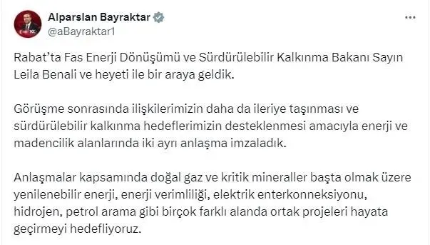 bakan-bayraktar-fasli-mevkidasi-benali-ile-gorustu-turkiye-ve-fasin-enerjide-ortak-zorluklari-ve-ortak-potansi-1719505890823.jpeg Bakan Bayraktar Faslı mevkidaşı Benali ile görüştü! "Türkiye ve Fas'ın enerjide ortak zorlukları ve ortak potansiyelleri var" - 1