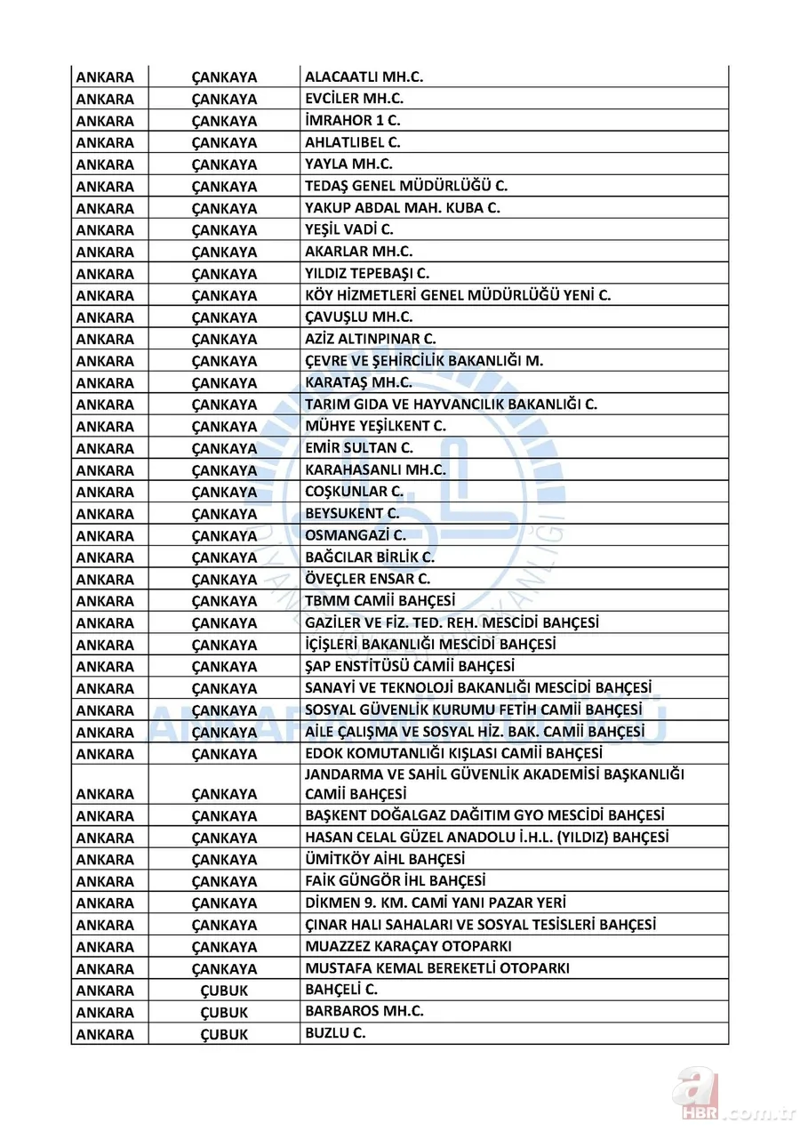 Ankara, İstanbul ve İzmir'de cuma namazı kılınacak camiler açıklandı 11