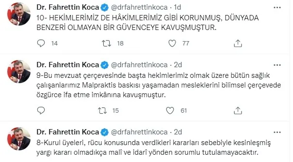 Son dakika: Sağlık Bakanı Koca, "MALPRAKTİS" davası açıklaması! "Resmi Gazete’de yayımlandı..." - 7