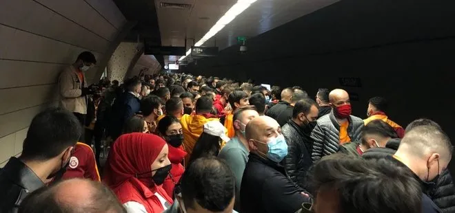 Son dakika: İstanbul metrolarında Galatasaray-Fenerbahçe yoğunluğu
