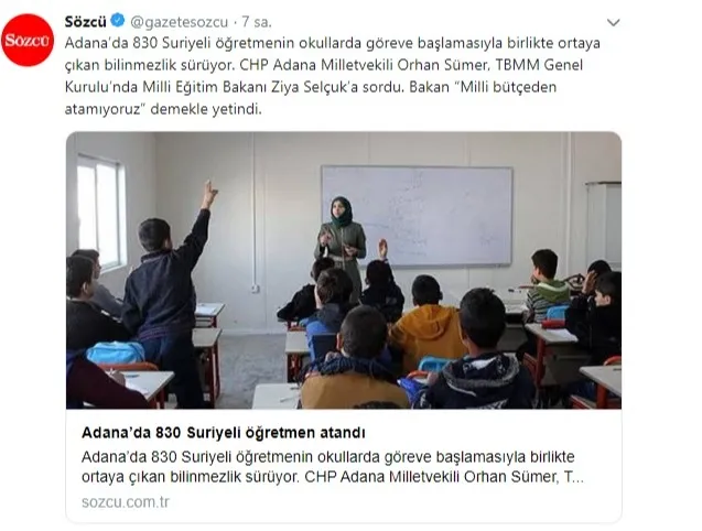 'MEB 830 Suriyeli öğretmen atadı' iddialarına yanıt: Yalan - 1