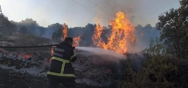 Son dakika: Mardin’in Mazıdağı ilçesinde orman yangını