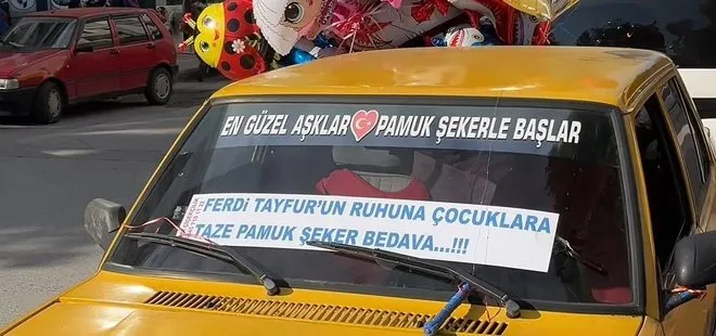 Ferdi Tayfur hayrına ücretsiz pamuk şeker dağıttı