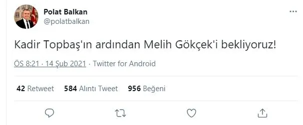 Antalya Barosu Başkanı Polat Balkan Topbaş’ın ardından Gökçek’in ölümünü istedi! Tepki yağıyor: Bu nefretle nasıl insan haklarını savunacaksınız?
