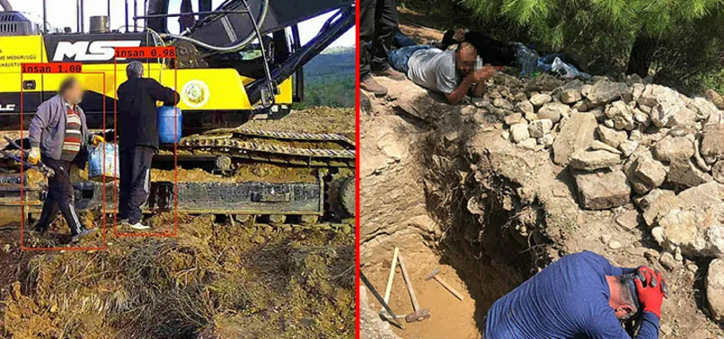 Antalya ve Kütahya'da defineci ve mazot hırsızlarına fotokapan şoku! Suçüştü yakalandılar