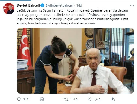 Son dakika: Başkan Erdoğan'dan sonra Devlet Bahçeli ve Meral Akşener de koronavirüs aşısı oldu! Kılıçdaroğlu da sırada - 7