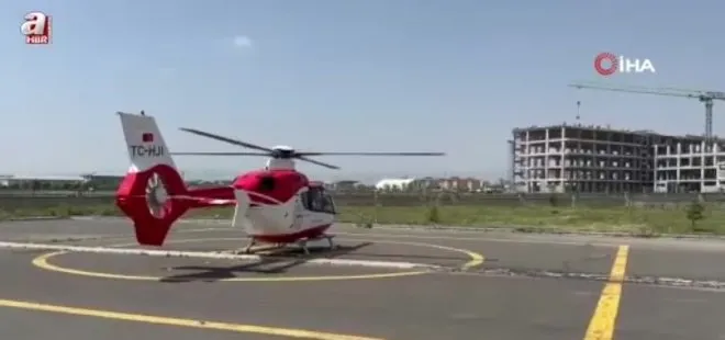 17 yaşındaki genç hasta helikopter ambulansla Ağrı'ya sevk edildi