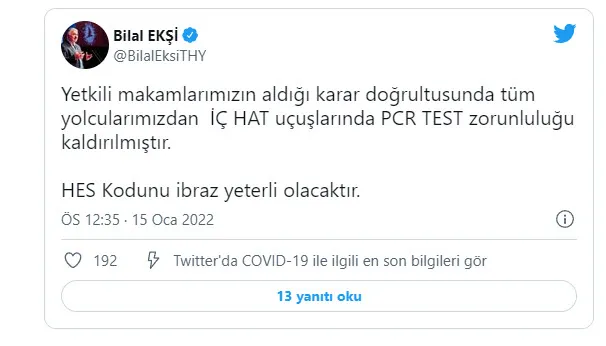 Son dakika | Aşısızlara test şartı kalktı - 1