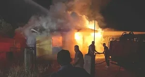 Hisarcık’ta bağ evinde korkutan yangın