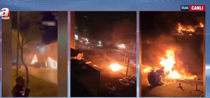 İran'da protestocular sokakları ateşe verdi! Trump'tan "İran'ı vuracağız" mesajı