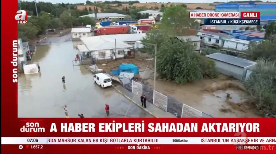 İstanbul'da sel felaketi 2 can aldı! Cadde, sokak ve bodrum katları çamurla doldu! İşte megakentin son hali A Haber drone kamerasında 2