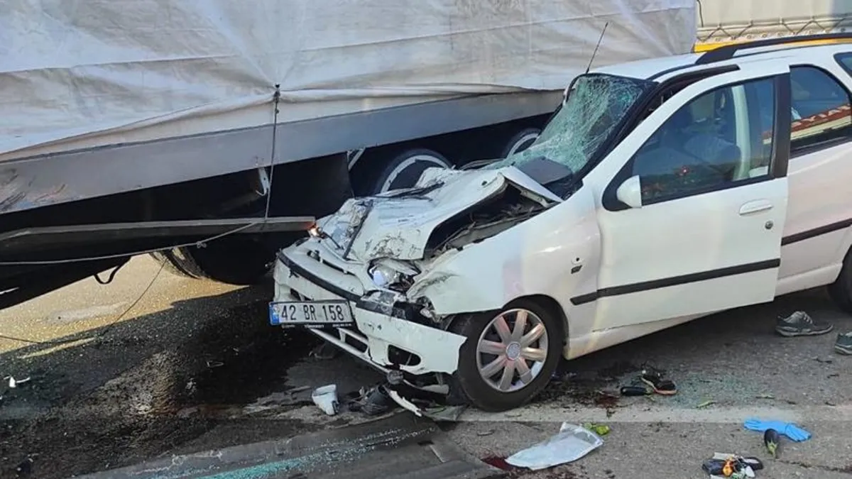 Konya'da korkunç kaza! 3 ölü 2 yaralı