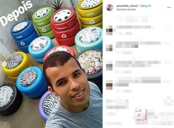 Eski lastikleri toplayıp bakın ne yaptı... 3