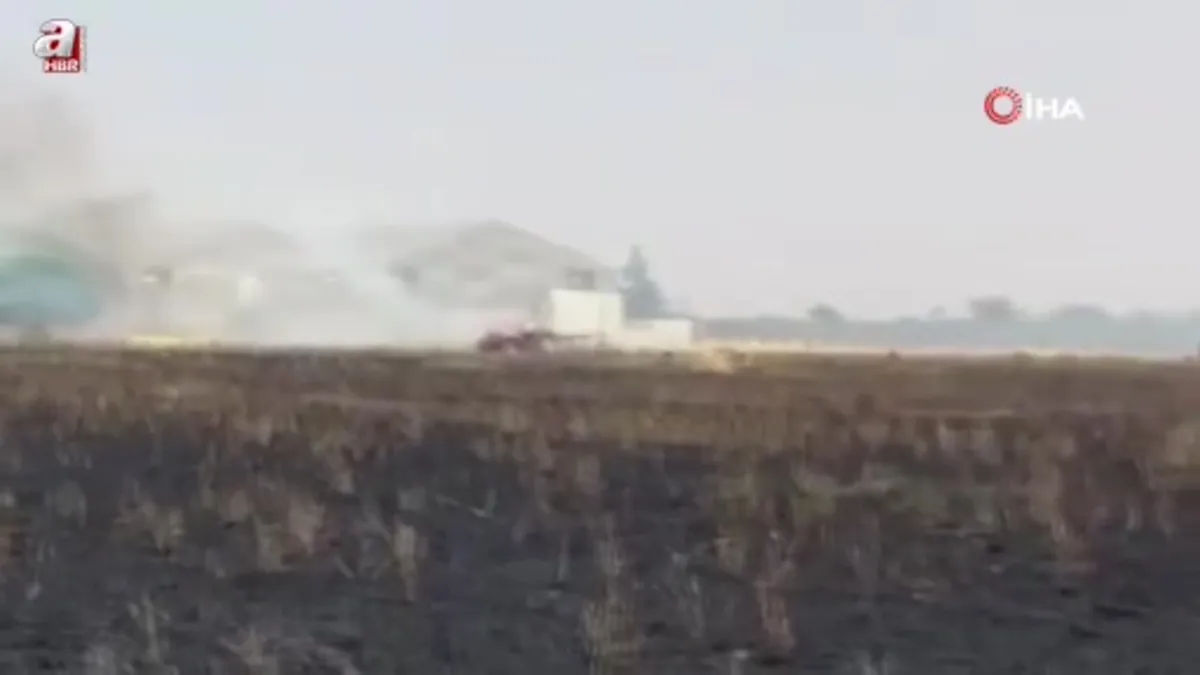 Kilis'te buğday tarlasında yangın söndürüldü