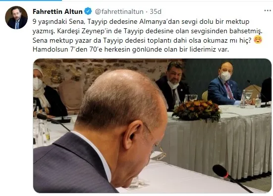 Başkan Erdoğan’a Almanya’dan sürpriz mektup