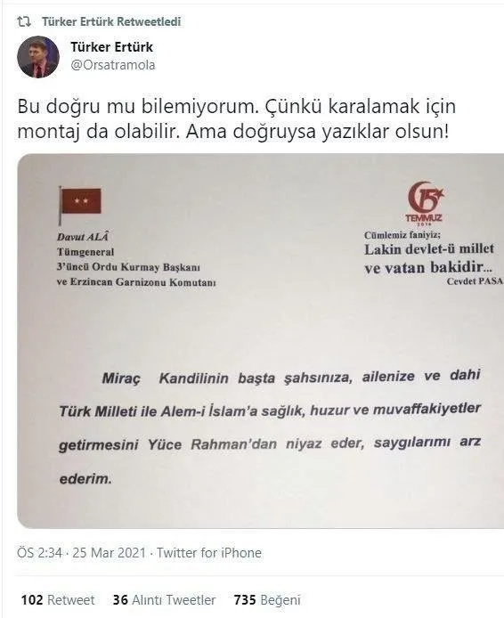 CHP’li emekli amiral Türker Ertürk yine tehdit etti: Ama acılı ama acısız bu iktidar değişecek