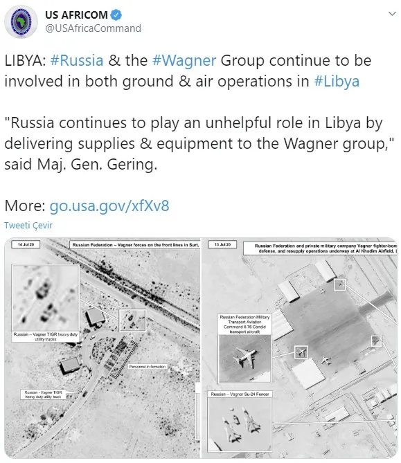ABD Rusya’nın Libya’da yaptıklarının uydu görüntülerini paylaştı