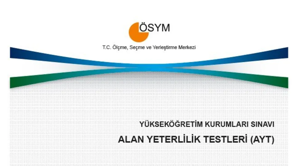 2018-YKS Alan Yeterlilik Testleri (AYT) Soru Kitapçığı ve Cevap Anahtarı