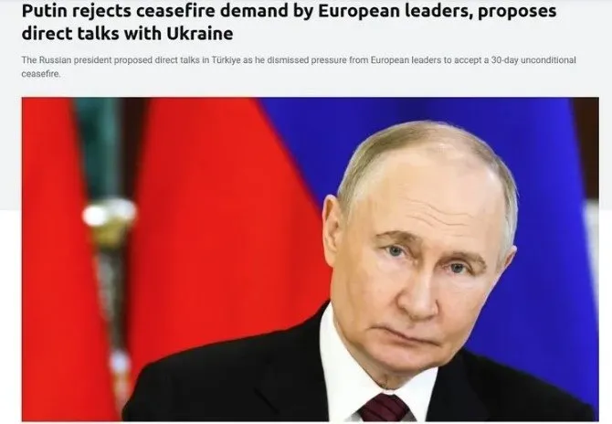 Putin’in İstanbul çağrısı dünya basınında: Müzakere önerisi manşetlerde