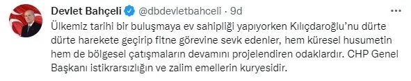 MHP Genel Başkanı Devlet Bahçeli’den Kılıçdaroğlu’na çok sert sözler: Kürdistan’ın kurulmasından yana mısın değil misin?