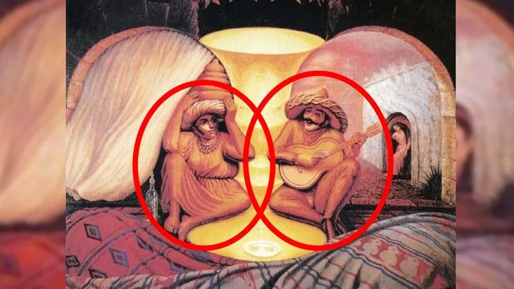 Yaşlı çiftin optik illüzyon çizimi kişiliğinizi açığa çıkarıyor ’İlk fark ettiğiniz detay sizi anlatıyor’